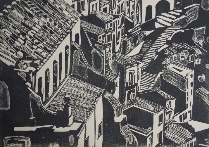 Lino print 425mm x 300mm £60 unframed plus postage